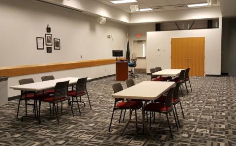 Meeting Room A with tables and chairs