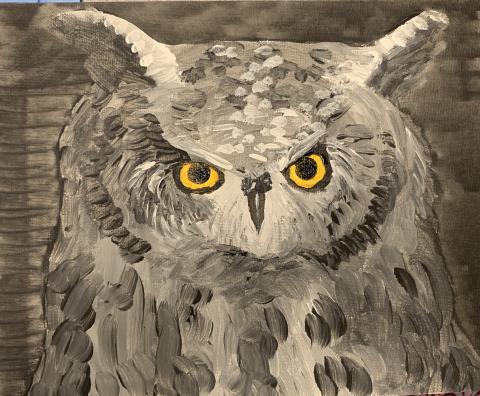 Owl painting