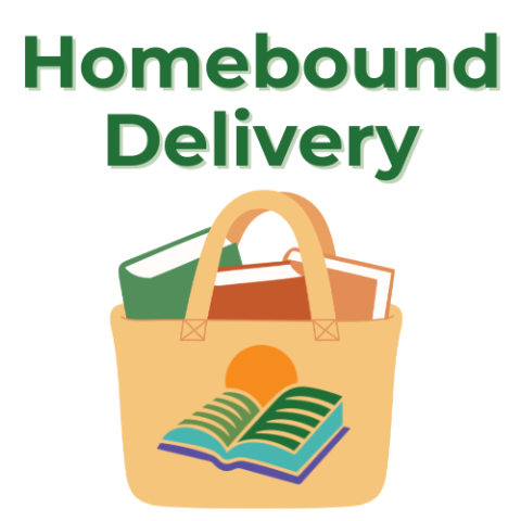 Homebound Delivery bag with Sugar Grove Public Library logo