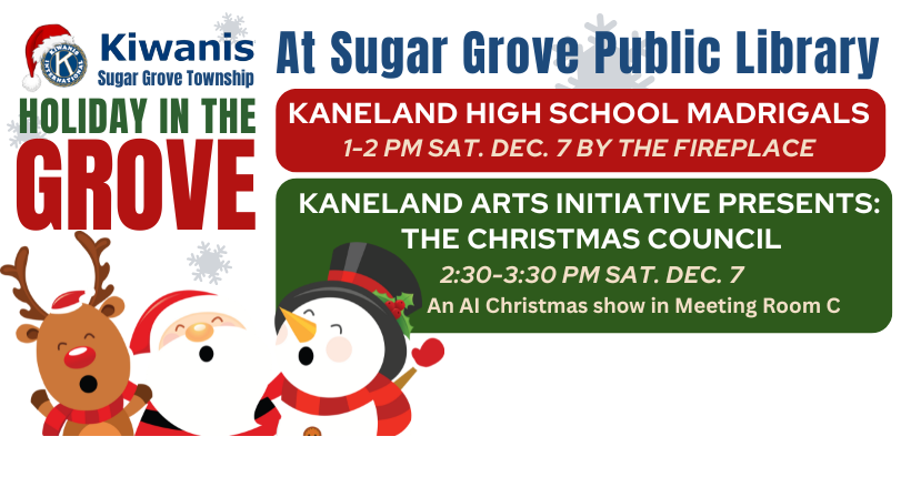 Holiday in the Grove performances Dec. 7, 1-3:30pm