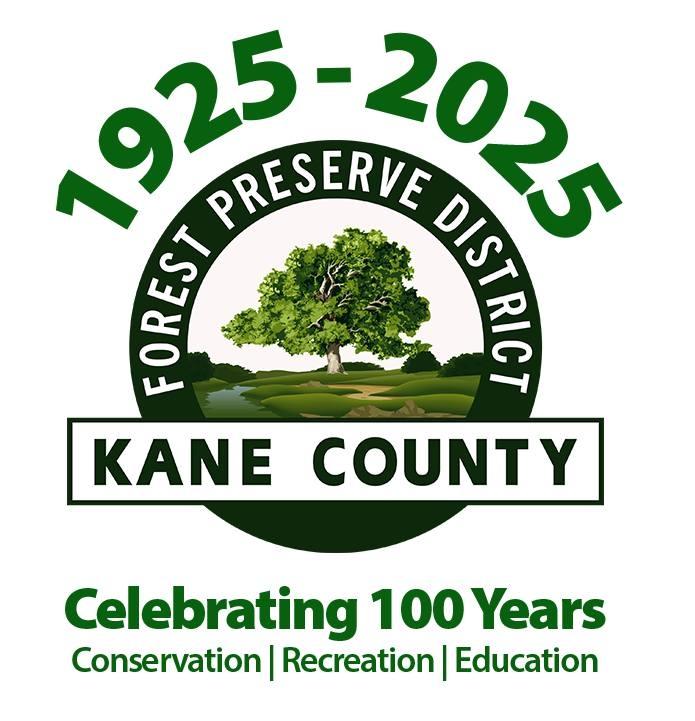 Tree Logo of Forest Preserve District of Kane County 1925-2025 Celebrating 100 Years